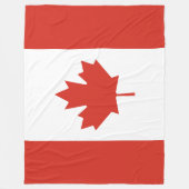Couverture Polaire Drapeau canadien (Feuille d'érable) (Canada) (Devant)
