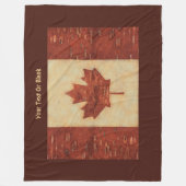 Couverture Polaire Drapeau Canadien Sur L'Écorce De Birch Intérieur (Devant)