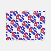 Couverture Polaire Drapeau cardiaque cubain (Devant (Horizontal))