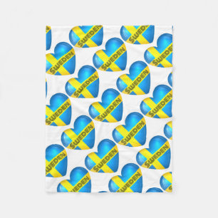 Couverture Polaire Drapeau cardiaque Suède