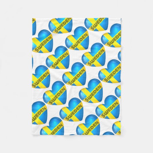 Couverture Polaire Drapeau cardiaque Suède (Devant)