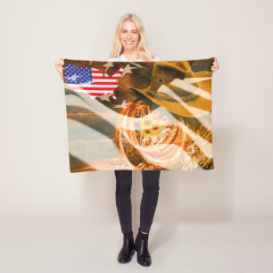 Couverture Polaire Drapeau Casquette américain Sunrays
