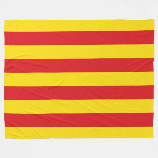 Couverture Polaire Drapeau catalan (Catalogne) (Devant (Horizontal))