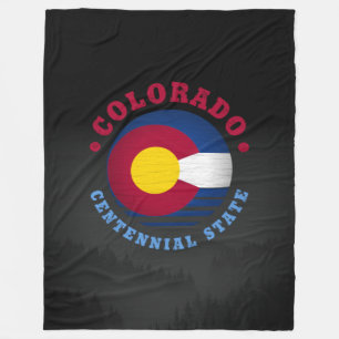 COUVERTURE POLAIRE DRAPEAU CENTENAIRE D'ÉTAT DE COLORADO