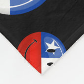 Couverture Polaire Drapeau chilien de sourire de rond brillant (Coin)