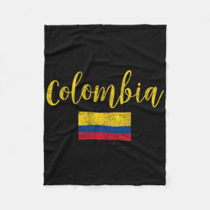 Couverture Polaire Drapeau colombien vintage Colombie