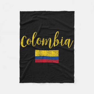 Couverture Polaire Drapeau colombien vintage Colombie