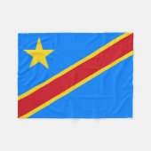 Couverture Polaire Drapeau Congo Kinshasa (Devant (Horizontal))