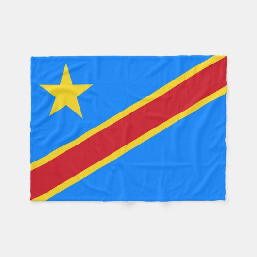 Couverture Polaire Drapeau Congo Kinshasa (Devant (Horizontal))