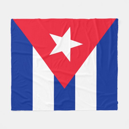 Couverture Polaire Drapeau Cuba (Devant (Horizontal))