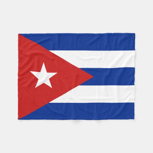 Couverture Polaire Drapeau Cuba (Devant (Horizontal))