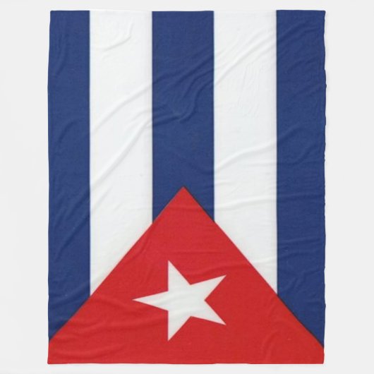 COUVERTURE POLAIRE DRAPEAU CUBAN (Devant)