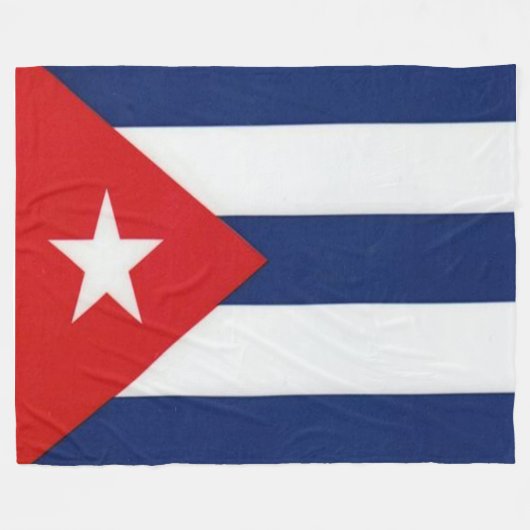 COUVERTURE POLAIRE DRAPEAU CUBAN (Devant (Horizontal))