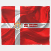 Couverture Polaire Drapeau danois (Devant (Horizontal))