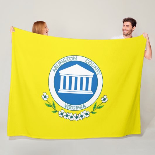 Couverture Polaire Drapeau d'Arlington (Virginie) (En situation)