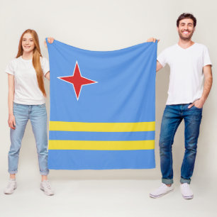 Couverture Polaire Drapeau d'Aruba