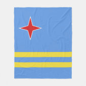 Couverture Polaire Drapeau d'Aruba (Devant)