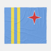 Couverture Polaire Drapeau d'Aruba (Devant (Horizontal))