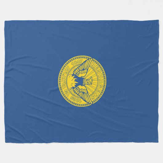 Couverture Polaire Drapeau d'Atlanta, Géorgie Fleece Blanket (Devant (Horizontal))