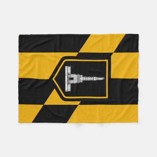 Couverture Polaire Drapeau de Baltimore, Maryland (Devant (Horizontal))