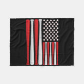 Couverture Polaire Drapeau de baseball américain Clic - Drapeau de ba (Devant (Horizontal))
