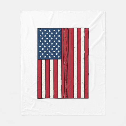 Couverture Polaire Drapeau de baseball en détresse Conception de vect (Devant)
