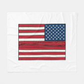 Couverture Polaire Drapeau de baseball en détresse Conception de vect (Devant (Horizontal))