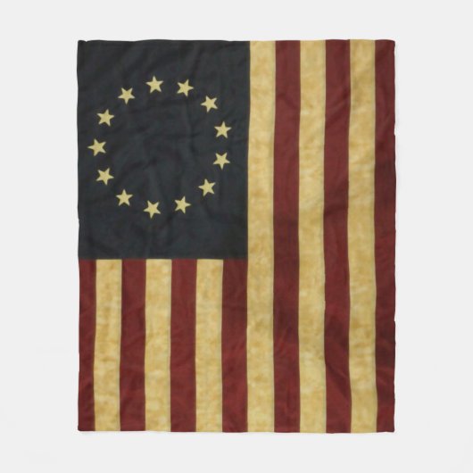 Couverture Polaire Drapeau de Betsy Ross Etats-Unis (Devant)