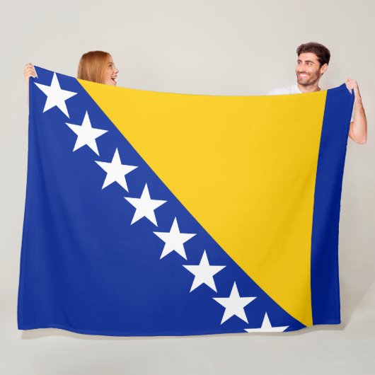 Couverture Polaire Drapeau de Bosnie-Herzégovine (En situation)