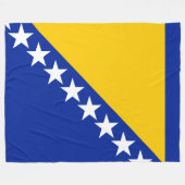 Couverture Polaire Drapeau de Bosnie-Herzégovine (Devant (Horizontal))