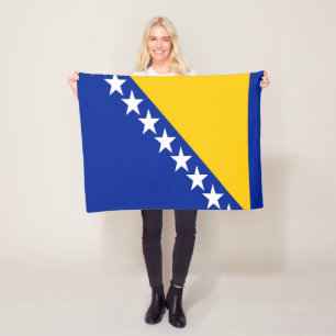 Couverture Polaire Drapeau de Bosnie-Herzégovine patriotique