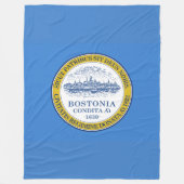 Couverture Polaire Drapeau de Boston, le Massachusetts (Devant)