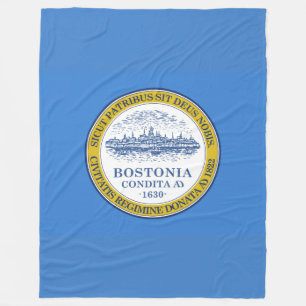 Couverture Polaire Drapeau de Boston, le Massachusetts
