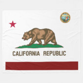 Couverture Polaire Drapeau de Californie (Devant (Horizontal))