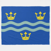 Couverture Polaire Drapeau de Cambridgeshire (Comté d'Angleterre, Roy (Devant (Horizontal))