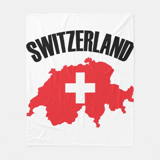 Couverture Polaire Drapeau de carte Suisse (Devant)