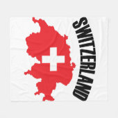 Couverture Polaire Drapeau de carte Suisse (Devant (Horizontal))