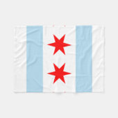Couverture Polaire Drapeau de Chicago (Devant (Horizontal))