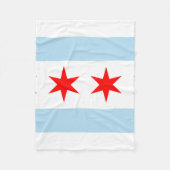 Couverture Polaire Drapeau de Chicago (Devant)