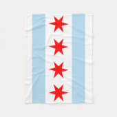 Couverture Polaire Drapeau de Chicago, l'Illinois (Devant)