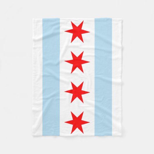 Couverture Polaire Drapeau de Chicago, l'Illinois (Devant)