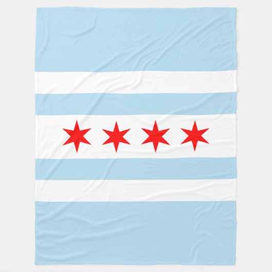 Couverture Polaire Drapeau de Chicago, l'Illinois (Devant)