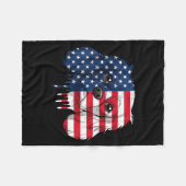 Couverture Polaire Drapeau de chien Cavalier King Charles Spaniel du (Devant (Horizontal))