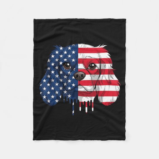 Couverture Polaire Drapeau de chien Cavalier King Charles Spaniel du (Devant)
