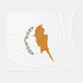 Couverture Polaire Drapeau de Chypre (Devant (Horizontal))