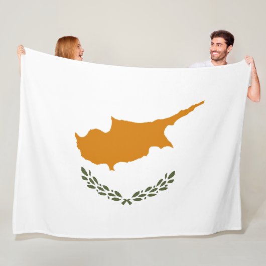 Couverture Polaire Drapeau de Chypre (Chypre grecque) (En situation)