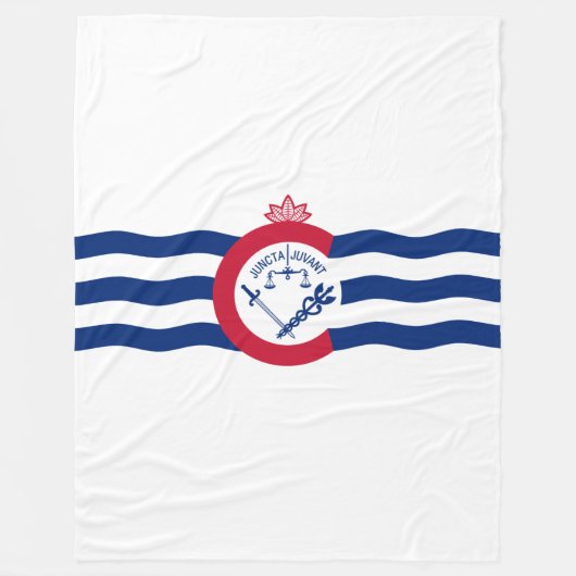Couverture Polaire Drapeau de Cincinnati, Ohio (Devant)