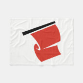 Couverture Polaire Drapeau de course rouge (Devant (Horizontal))