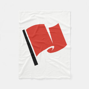 Couverture Polaire Drapeau de course rouge