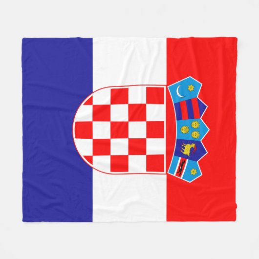 Couverture Polaire Drapeau de Croatie (Devant (Horizontal))
